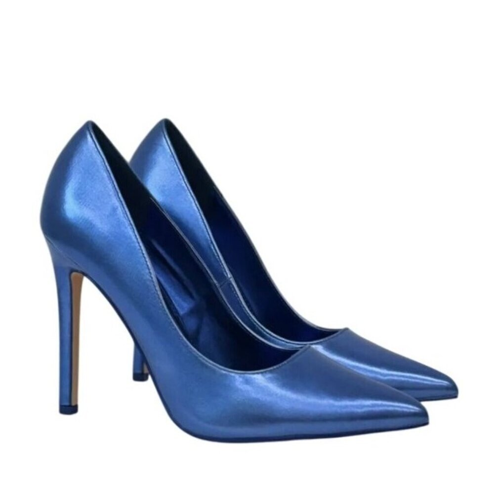 OLIVIA FERGUSON / Kiara / Metallic Blue / Pointed-Toe / Stiletto High Heels /  S